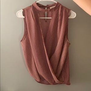 Red and White Striped Blouse